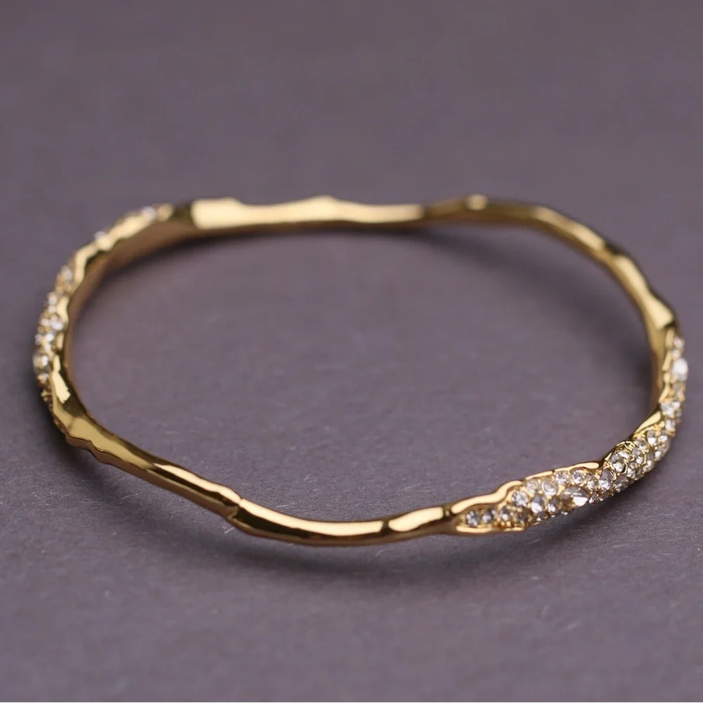 Alexis Bittar Gold and Silver Textured Bracelet